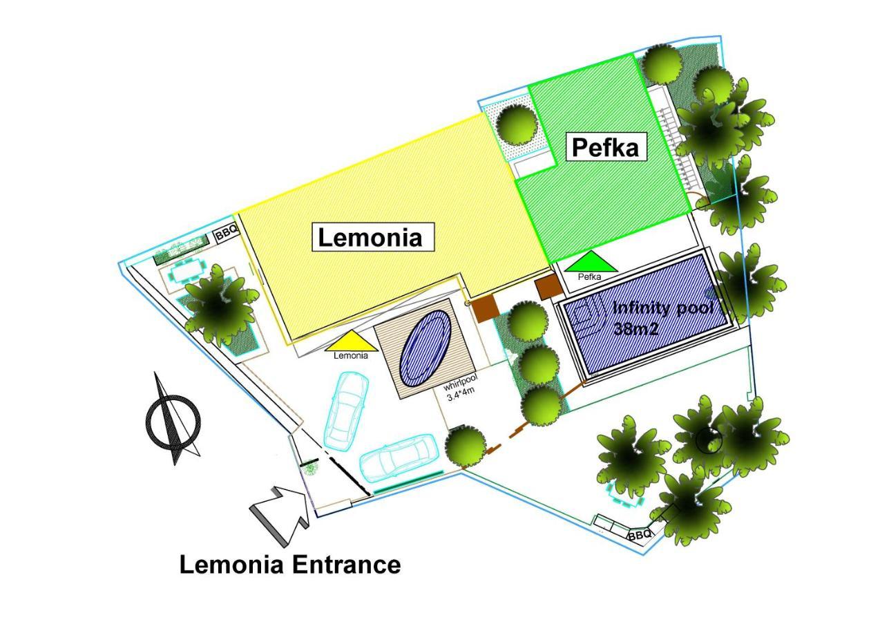 Paradisos Luxury Villas Next To Beach Koutsourás Kültér fotó